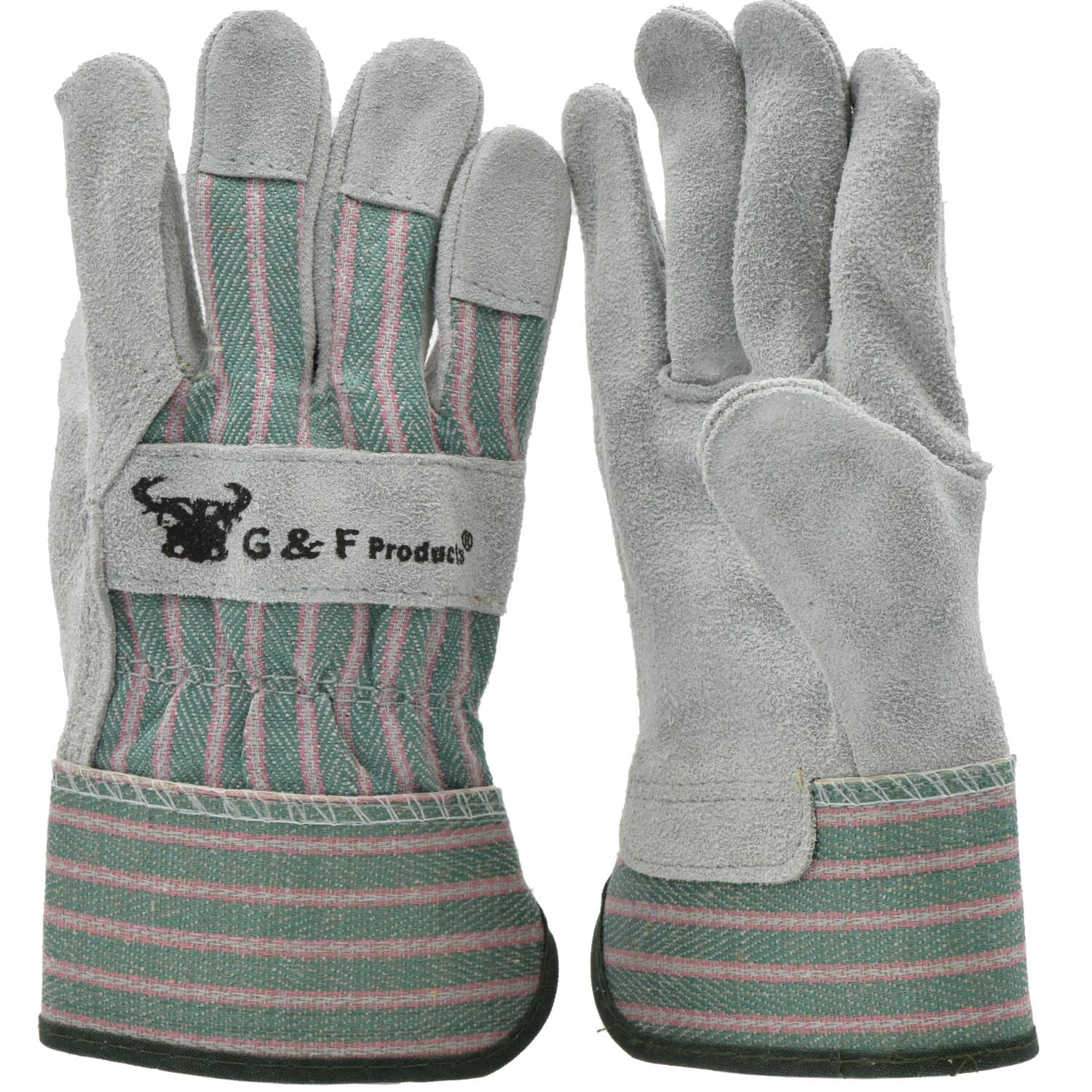 G & F 5008 JustForKids Work And Gardening Gloves With Rubberized Safety Cuff
