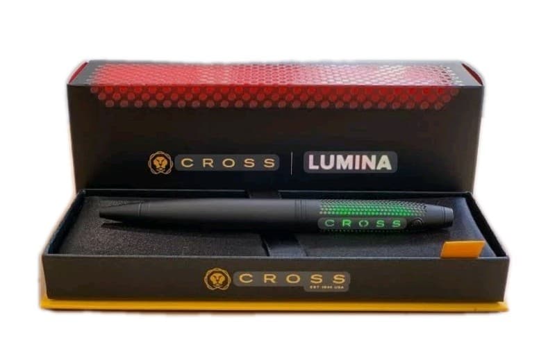 A.T. CROSS LED BALLPOINT PEN LUMINA MATTE BLACK RED YELLOW GREEN #AT0112-28 RARE 2