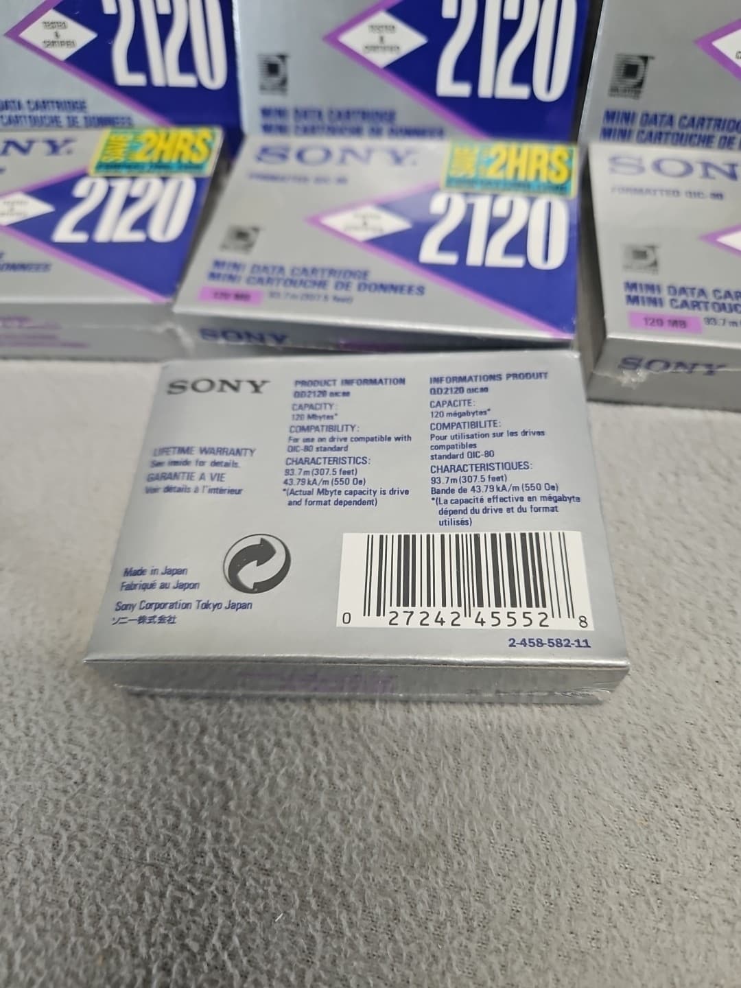 Lot Of 7 Sony 2120 Mini Data Cartridge Blank Media New (4s6) 5