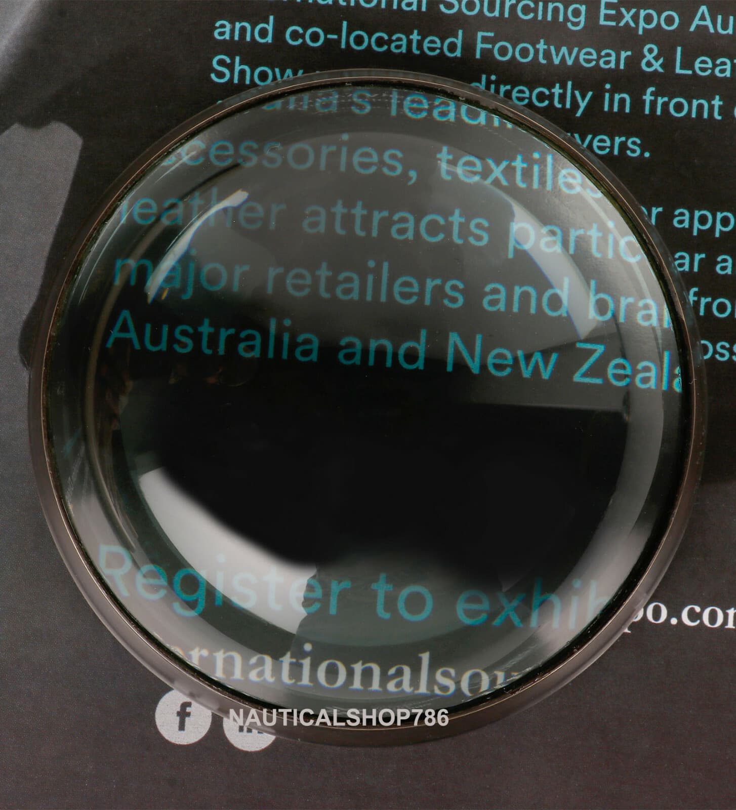 Antique Black Nautical Magnifying Glass Chart Reader Paper Weight office Decor 2