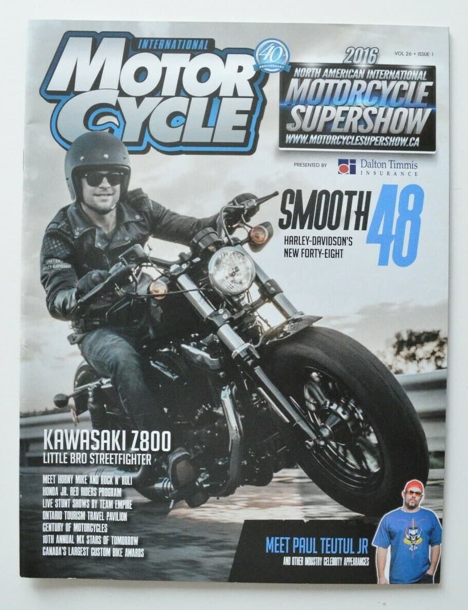 INTERNATIONAL Motor Cycle Vol 26 Issue 1 Kawasaki Z800 Harley Forty-Eight Teutul