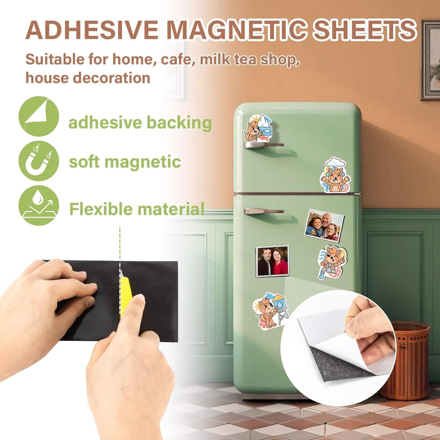 Magnetic Adhesive Sheets - Self-Adhesive Magnetic Paper, Magnet Sheet, Magnet St 3