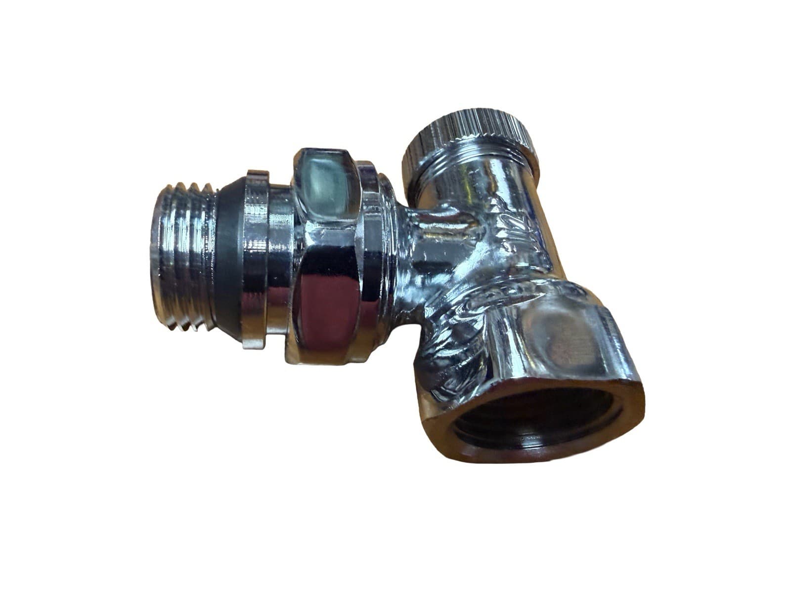 1/2" Angle Thermostatic Radiator Valve Set Chrome Plated 3