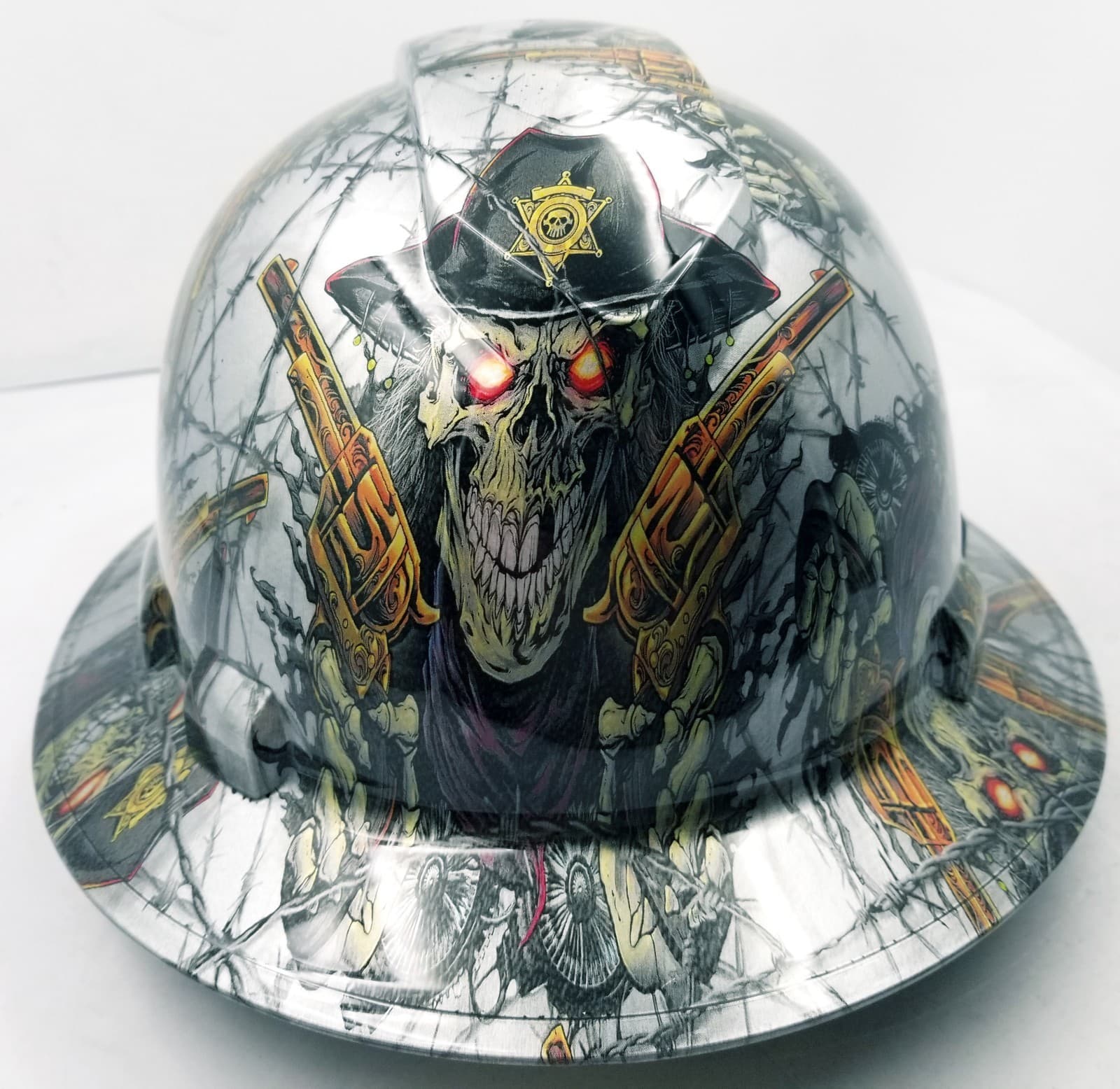 FULL BRIM Hard Hat custom hydro dipped , NEW DIRTY DIRTY HARRY NEW
