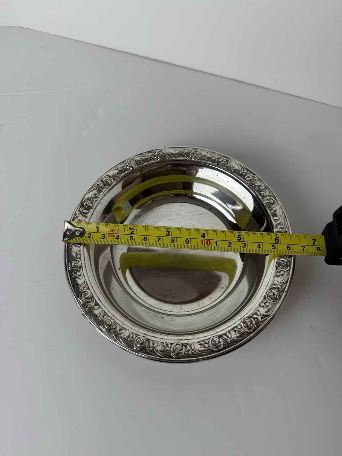 Vintage Reed & Barton Classic Rose Design Serving Bowl Silverplate 6.5" 5