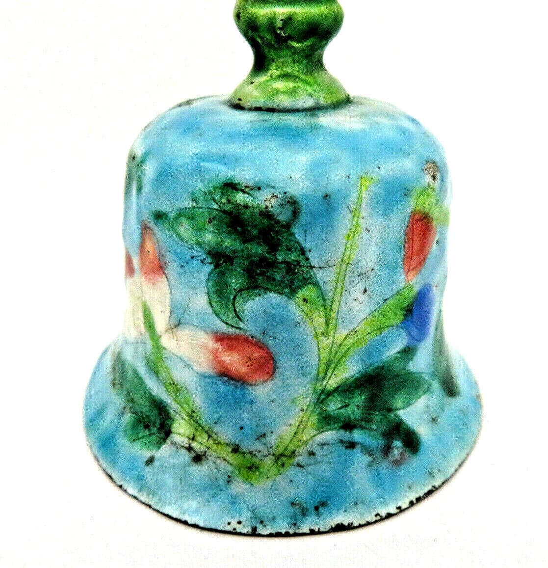 Antique Qing Chinese Enamel Bell ~ Taoist Immortal Figure 3