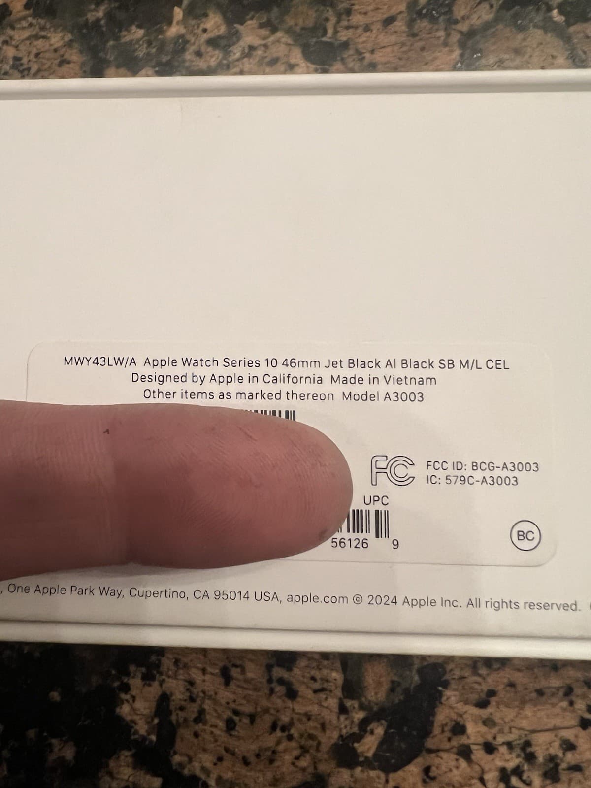 Apple Watch Series 10, 46mm Jet Black, Empty Box 4