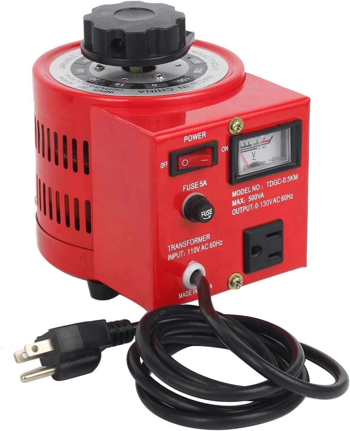 5Amp Variac Transformer Variable AC Voltage Regulator Converter  500VA 0-130V