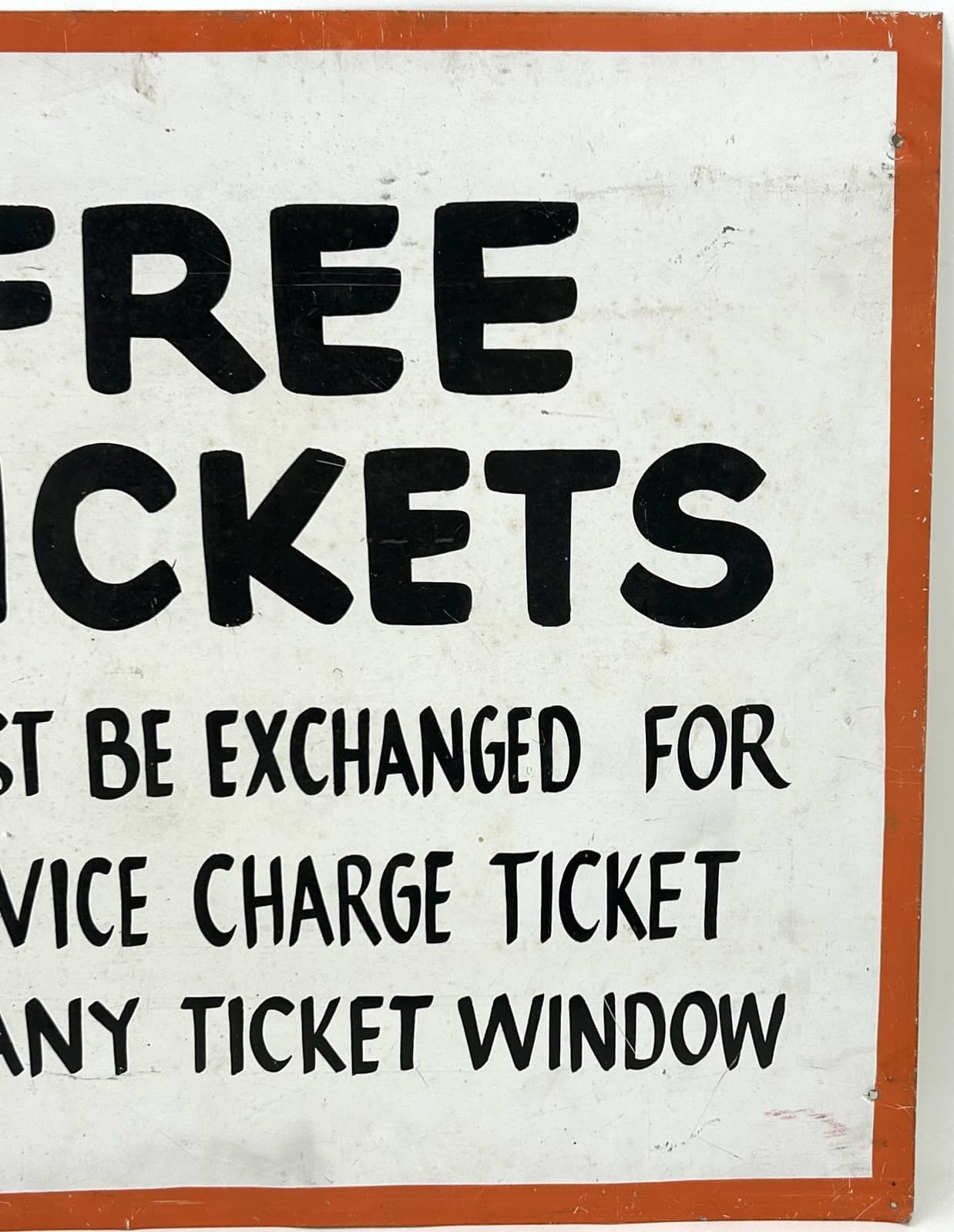 Vintage Original FREE TICKETS Metal Sign From FREEPORT SPEEDWAY Racetrack in NY 3