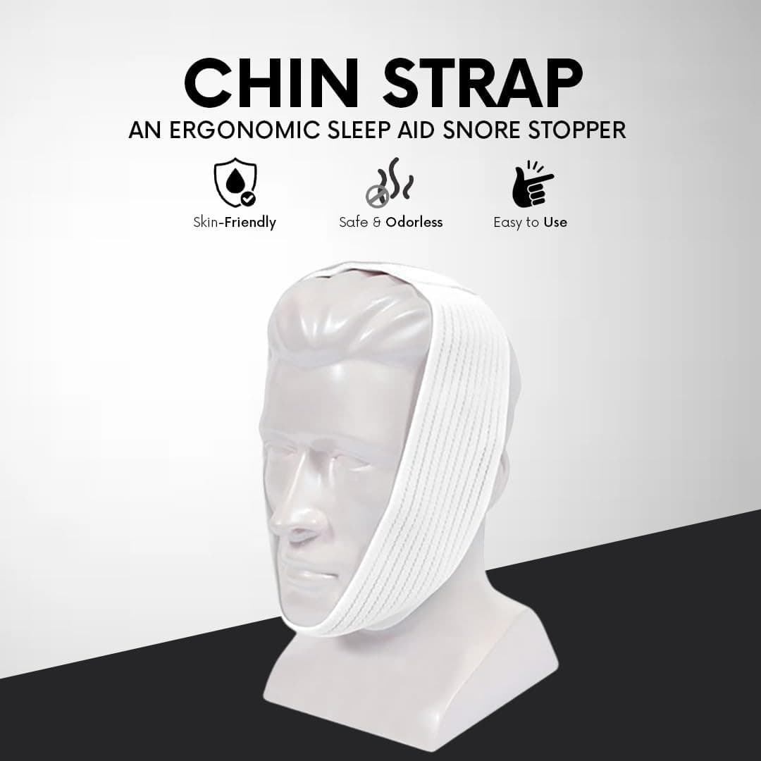 Bistras Super Deluxe White Chin Strap for Cpap Users - anti Dry Mouth- anti Snor 2