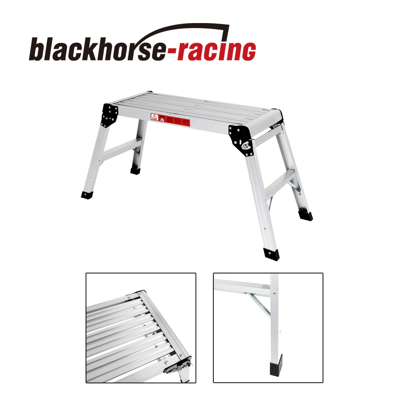 30" Aluminum Folding Work Platform Drywall Ladder 330 lbs Non-slip Bench 5