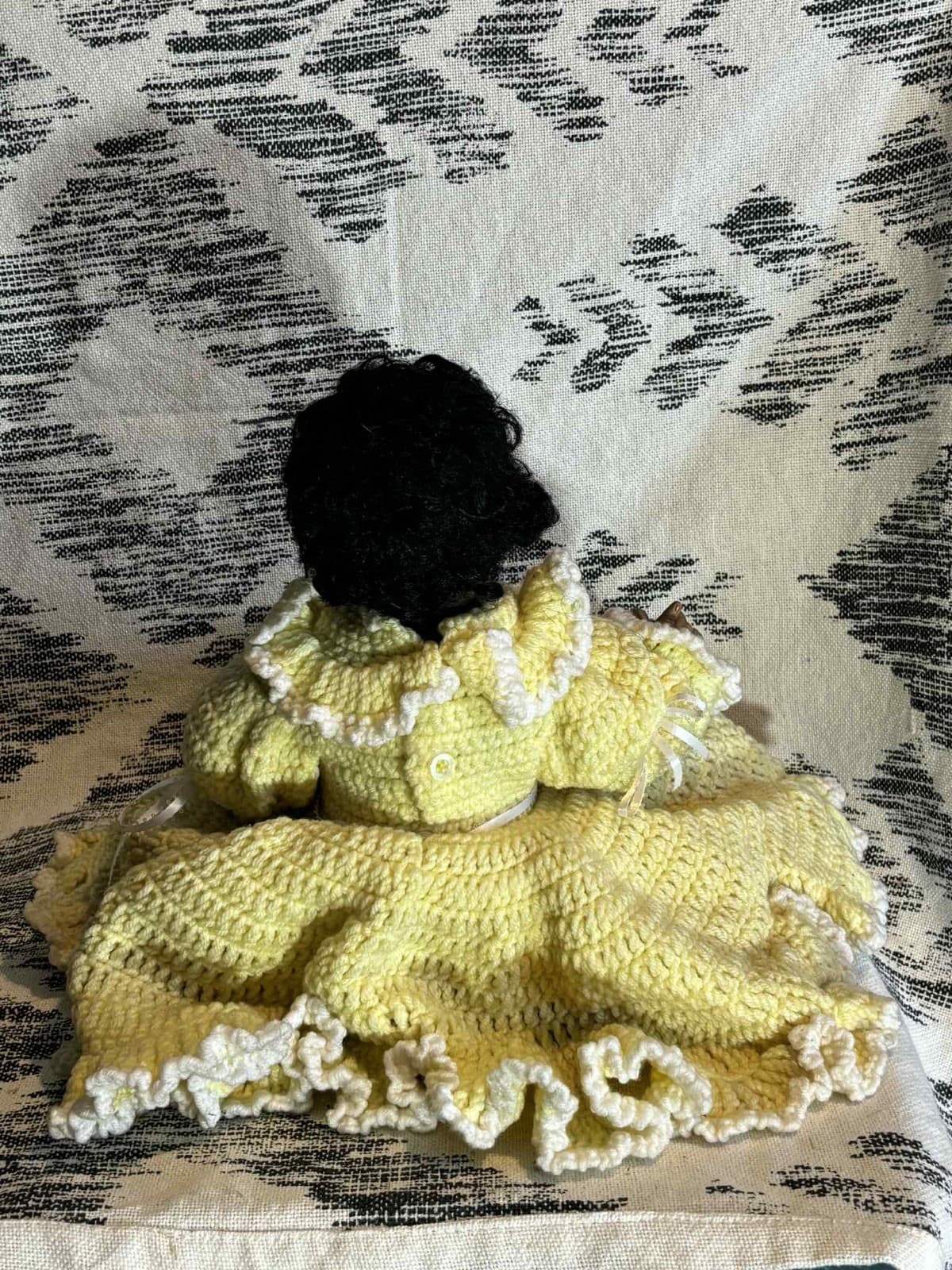Vintage Haunted Creepy Doll With Outfit Yellow Dress Spooky 3