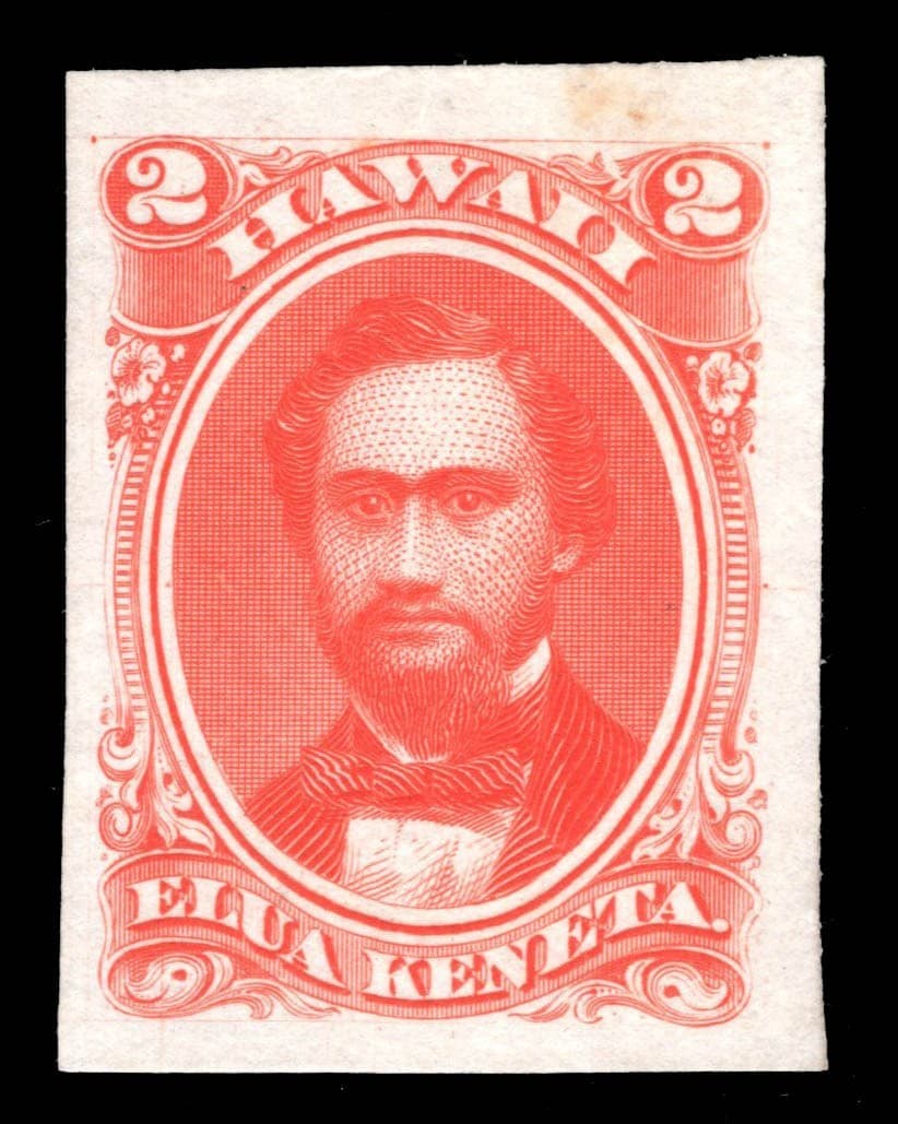 MOMEN: HAWAII US STAMPS #31P3 PROOF ON INDIA VF/XF LOT #95613*