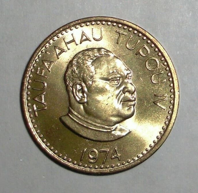 1974 Tonga Coin 1 seniti Giant Tortoise Turtle Animal Wildlife 2