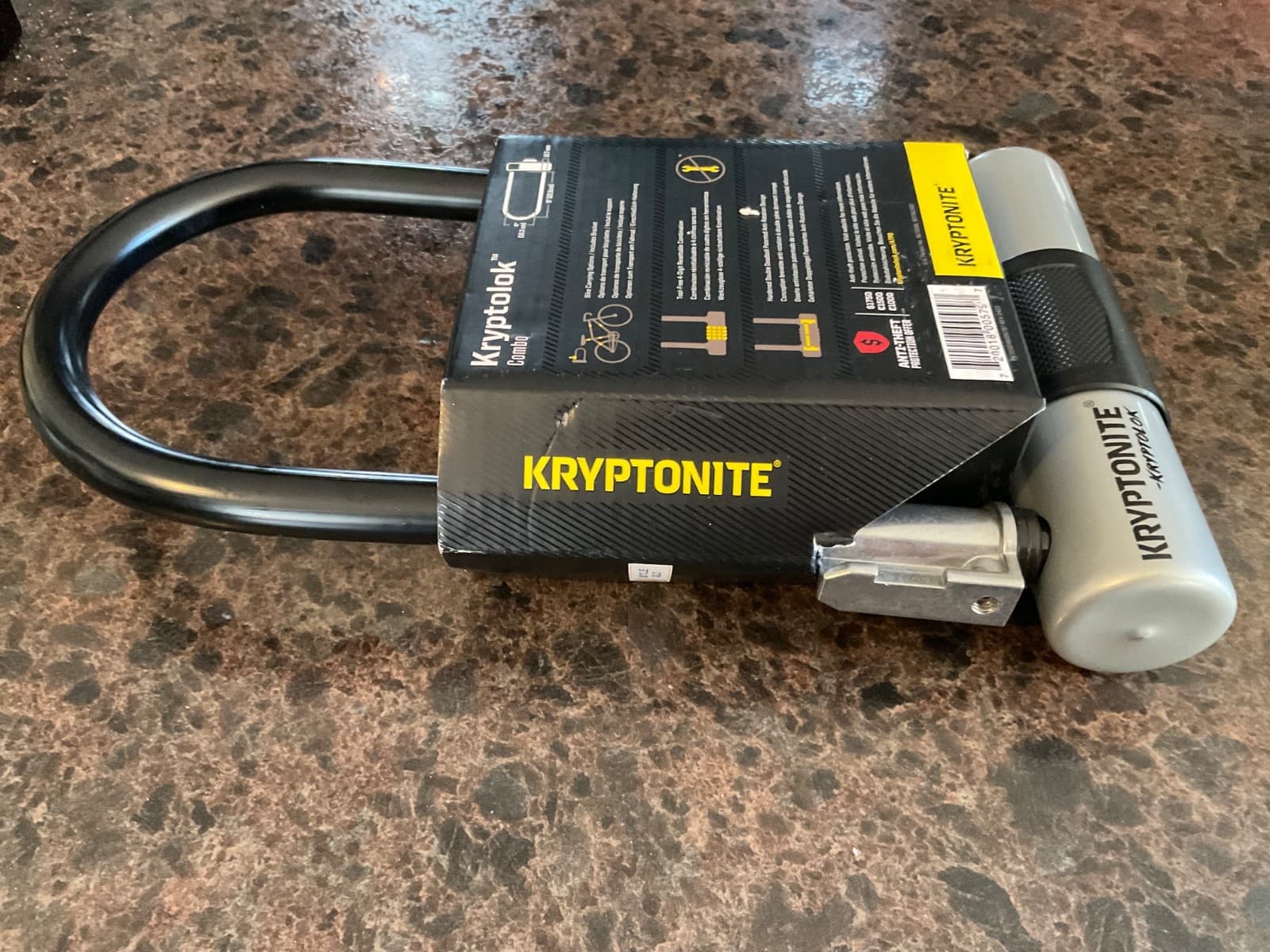 Kryptonite KryptoLok U-Lock - 4 x 9", 4-Digit Combination, Black 4