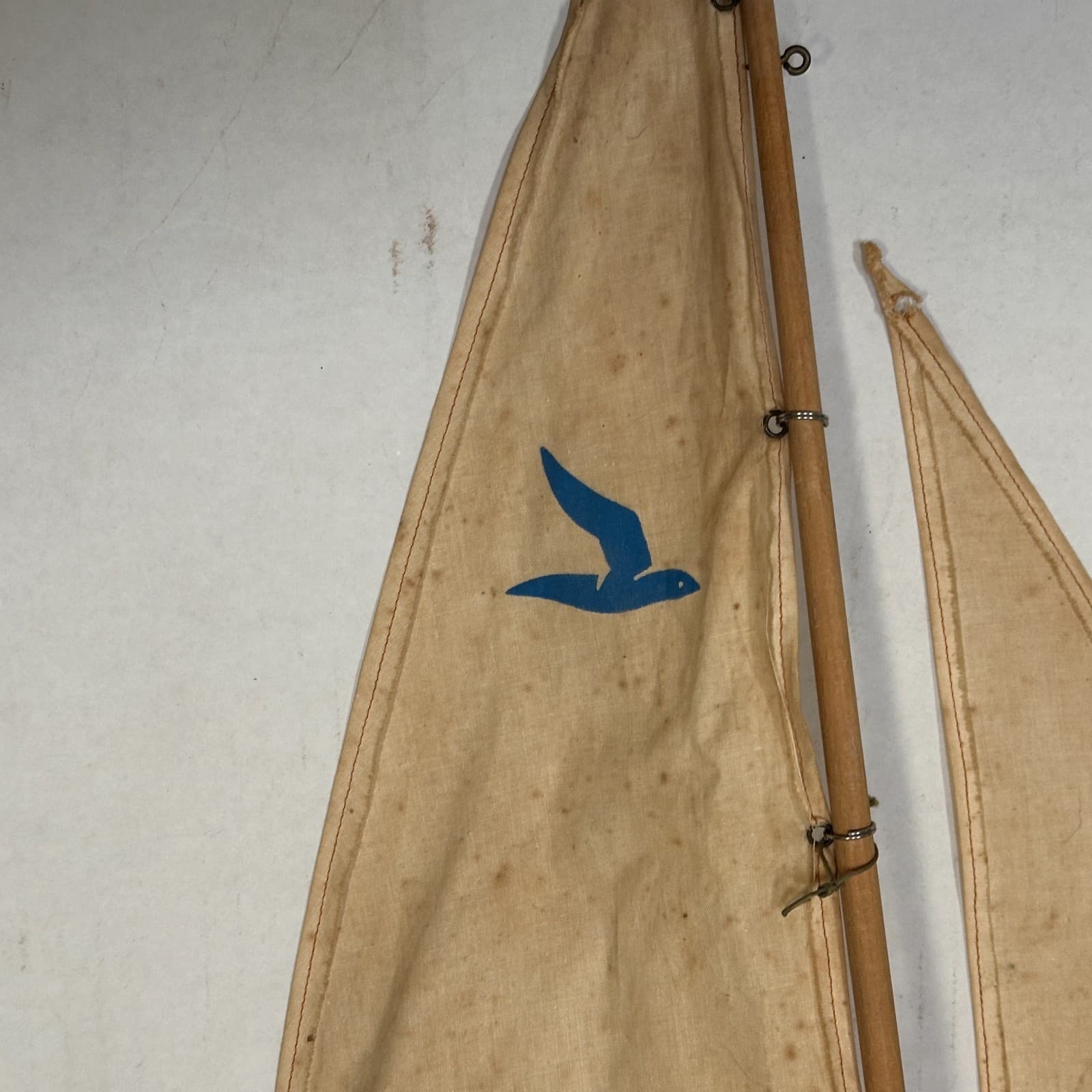 Vintage 21” Blue Seifert-Boot Weighted Pond Yacht Sailboat Made in Germany 4