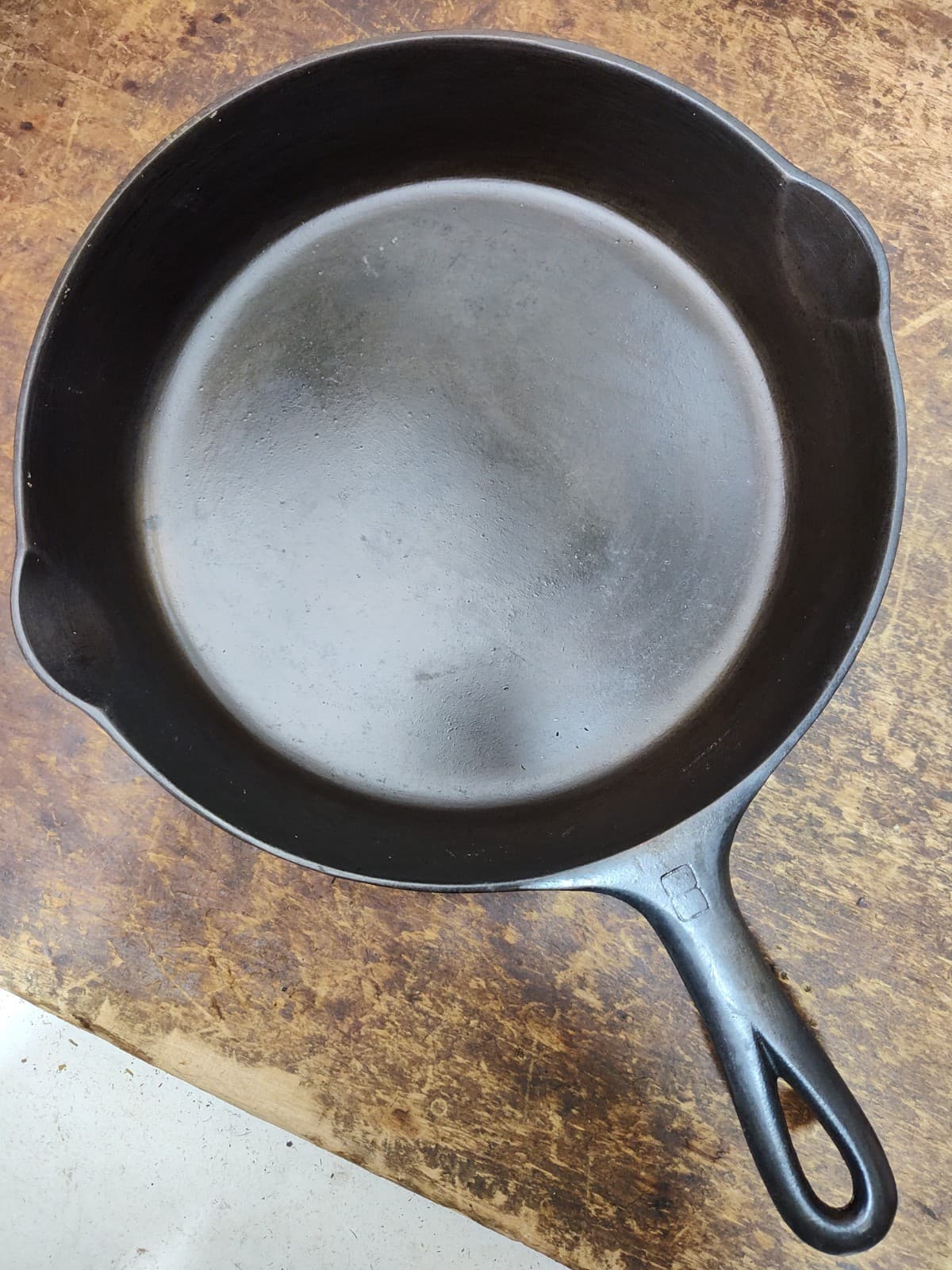 "Fully Restored" GRISWOLD Cast Iron Skillet Pan Small Logo 10" Seasoned Flat 5