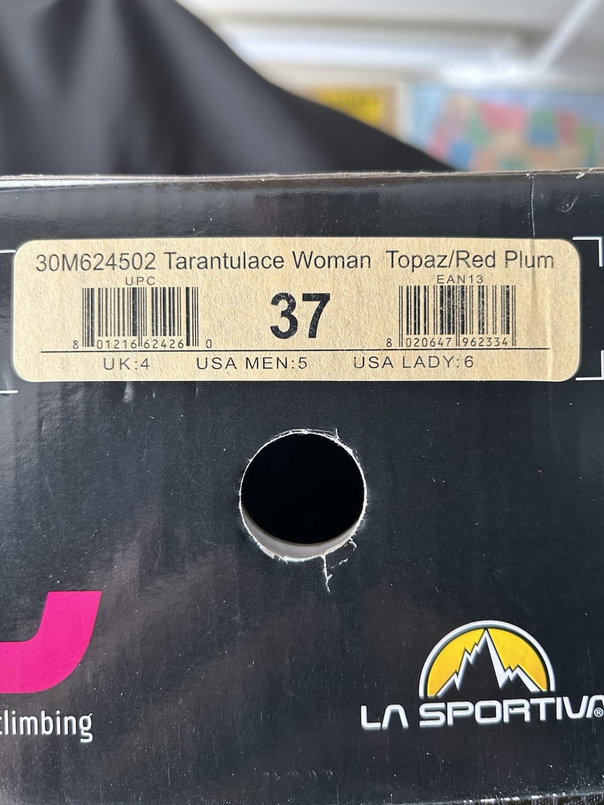 La Sportiva Tarantulace Women's Climbing Shoes Topaz/Red Plum  USA 6.0 5