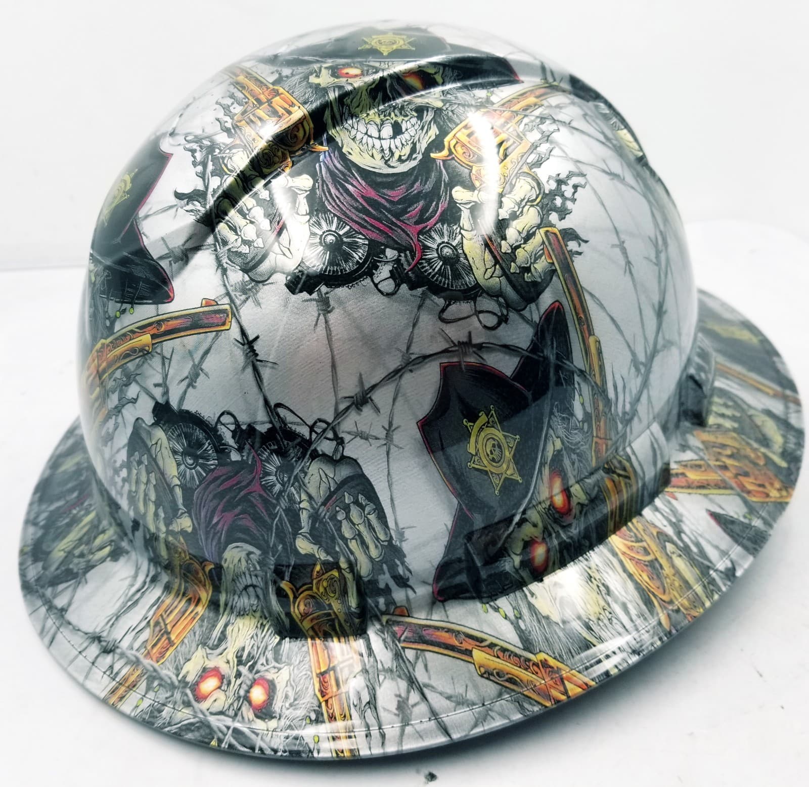 FULL BRIM Hard Hat custom hydro dipped , NEW DIRTY DIRTY HARRY NEW  3