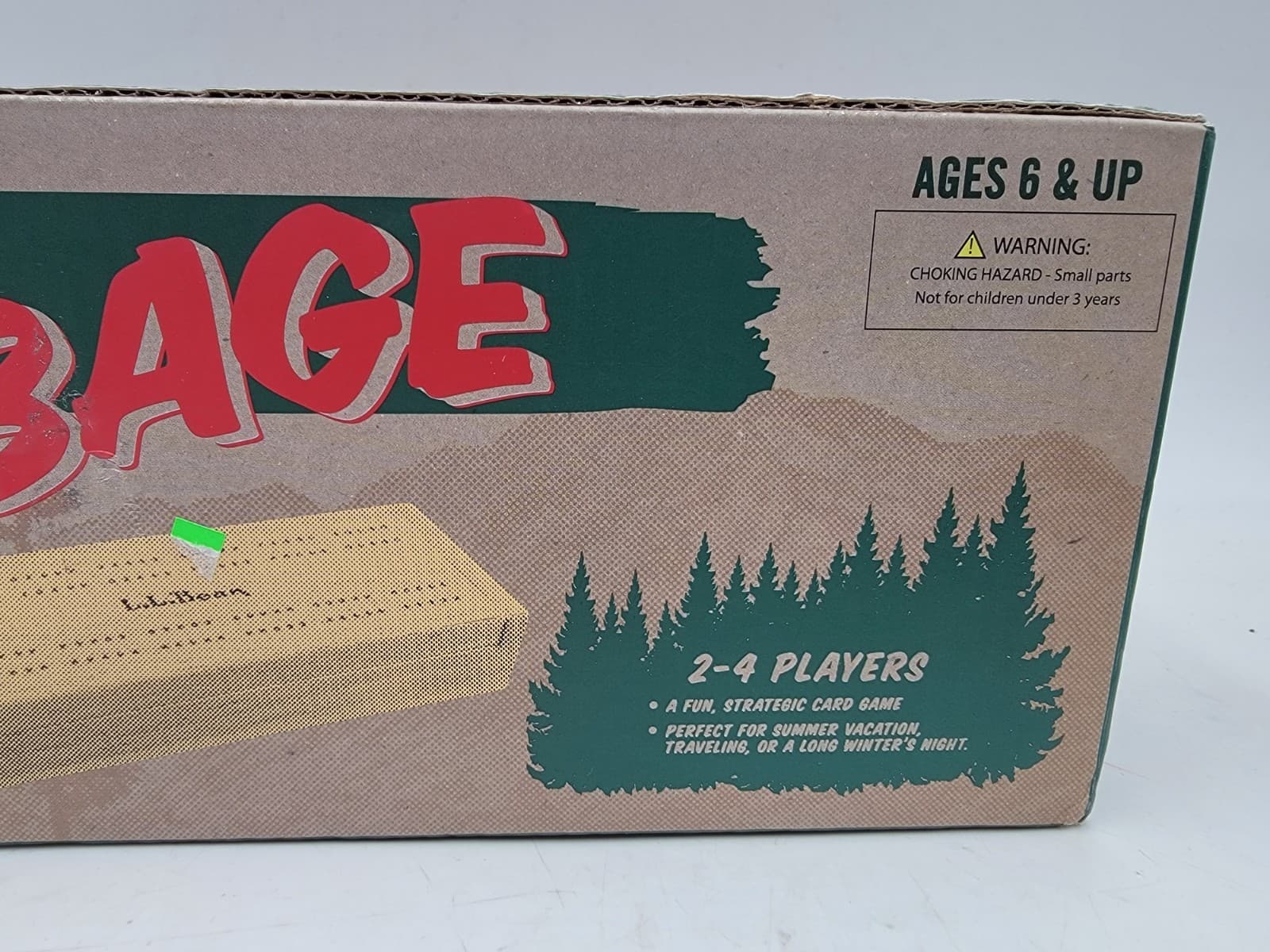 LL Bean Travel Cribbage Board Wooden with Pin Storage 6