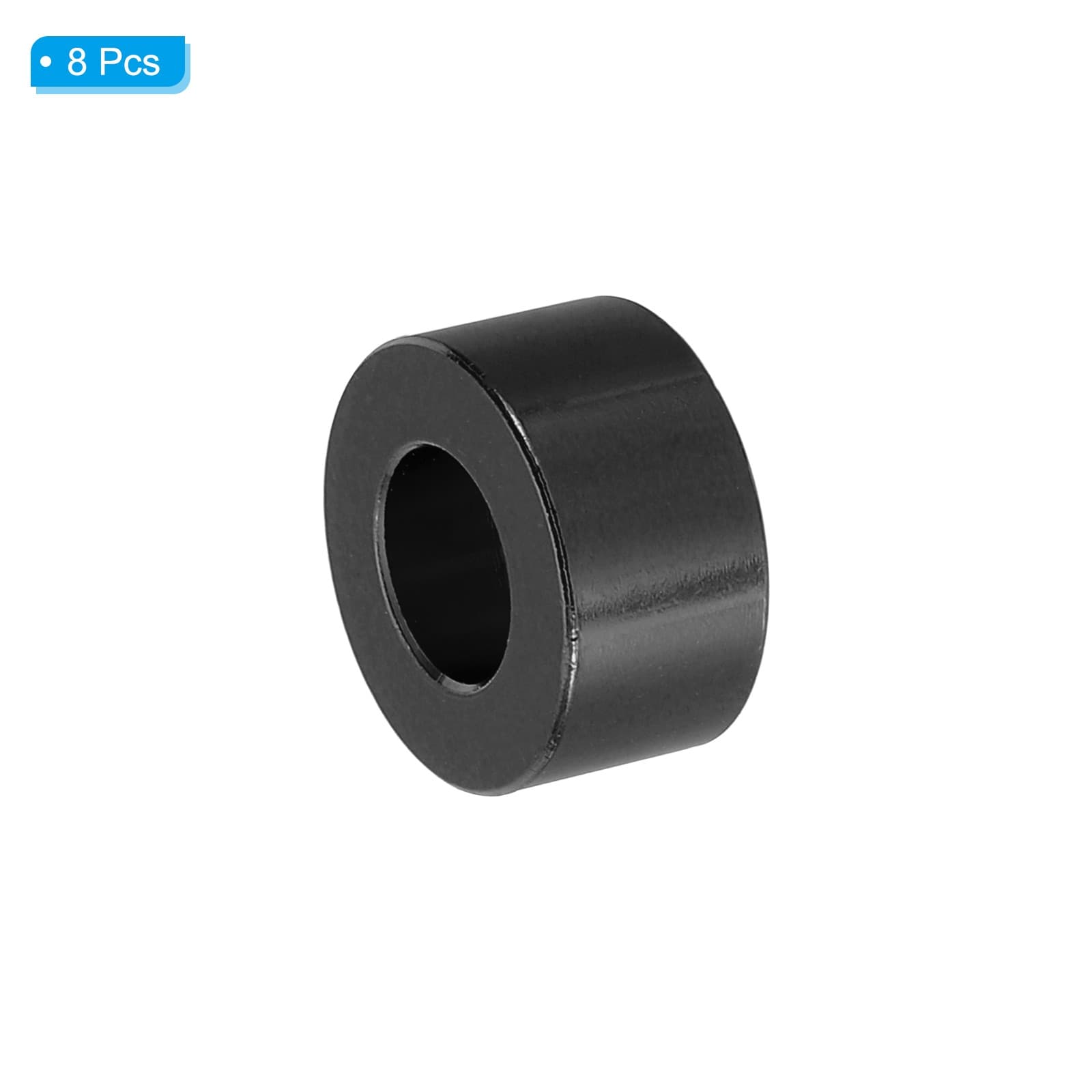 8 Pcs M8 Aluminum Metal Spacers Aluminum 8.2mm ID x 16mm OD x 8mm L Black 3
