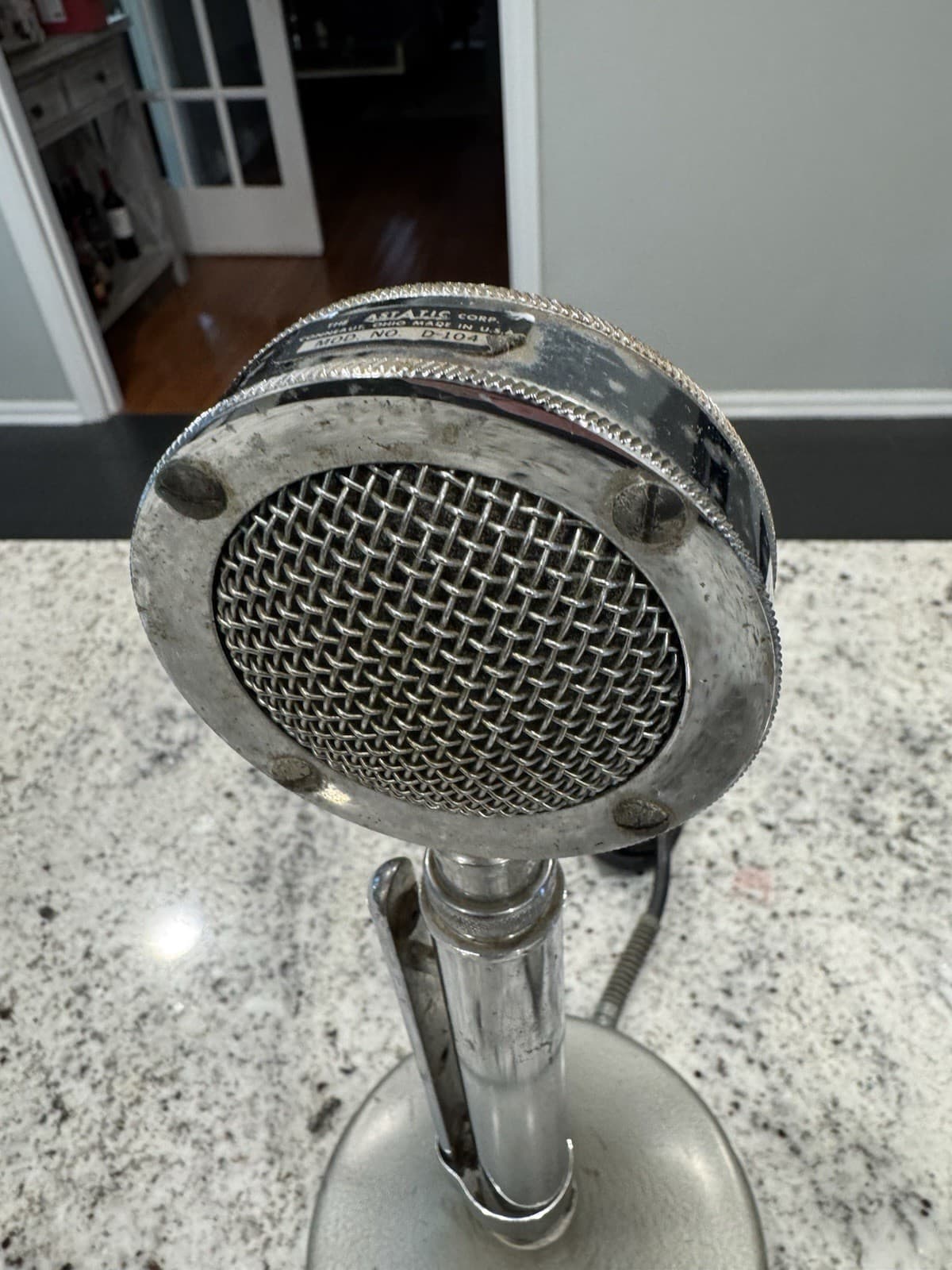 Pair  of Vintage Astatic D-104 Lollipop Mic Microphone with UG8 Stand - Untested 3