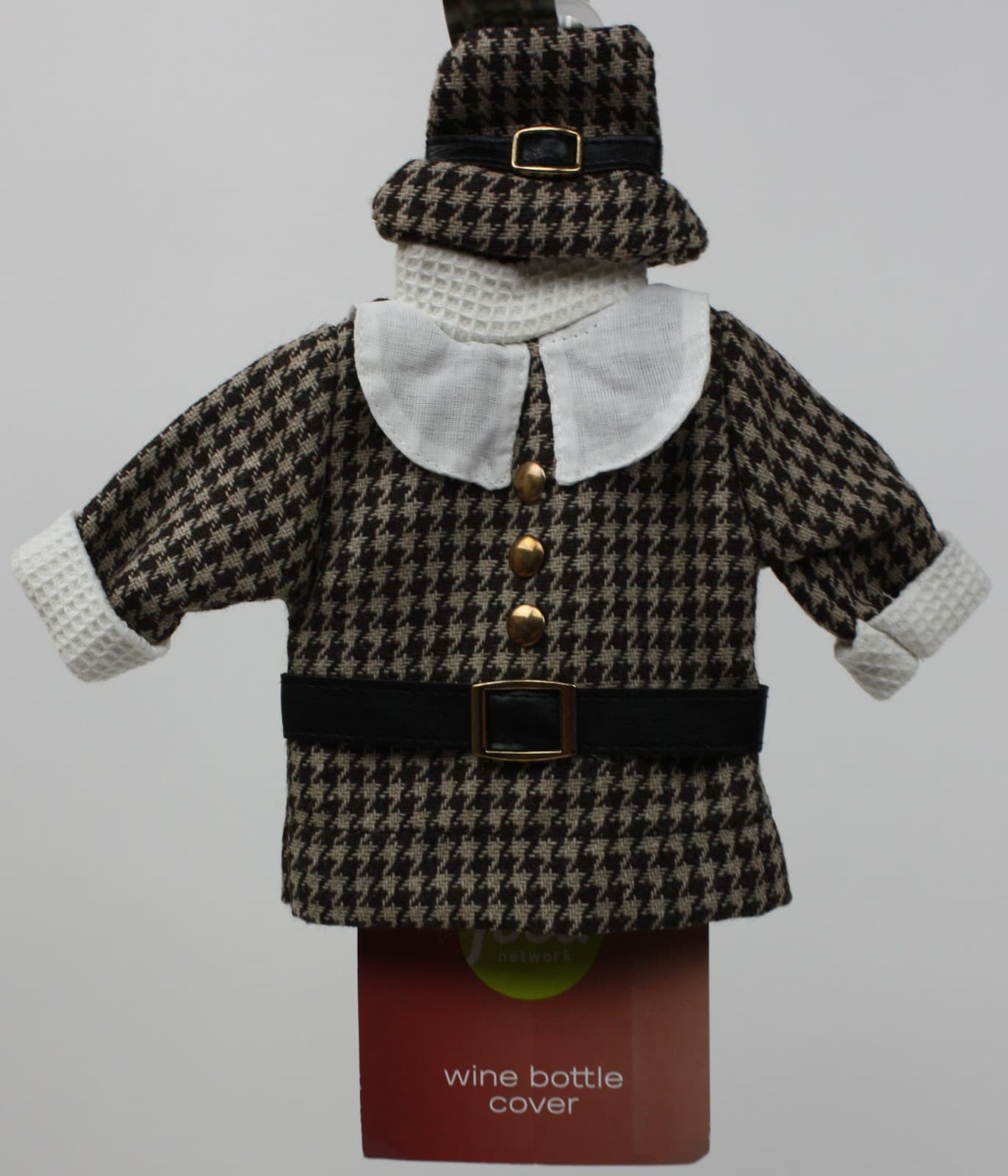 Food Network Wine Bottle Cover Pilgrim Outfit with Hat Great Unique Gift Idea