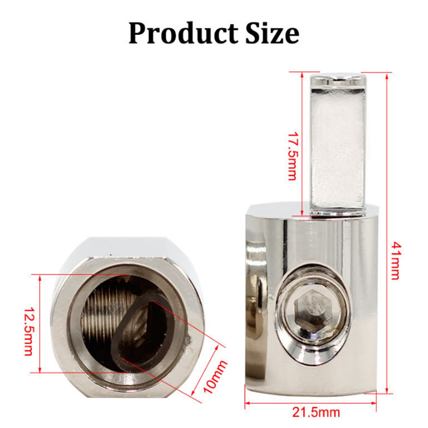 4PCS ILL Customz Offset Power and Ground 1/0 Gauge to 4 Gauge Amp Input Reducers 5