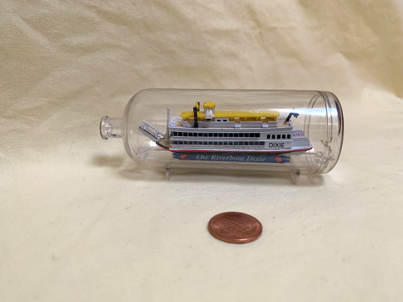 3" STERNWHEELER RIVERBOAT DIXIE PADDLEWHEEL BOAT SHIP IN A BOTTLE MICRO MACHINES 5