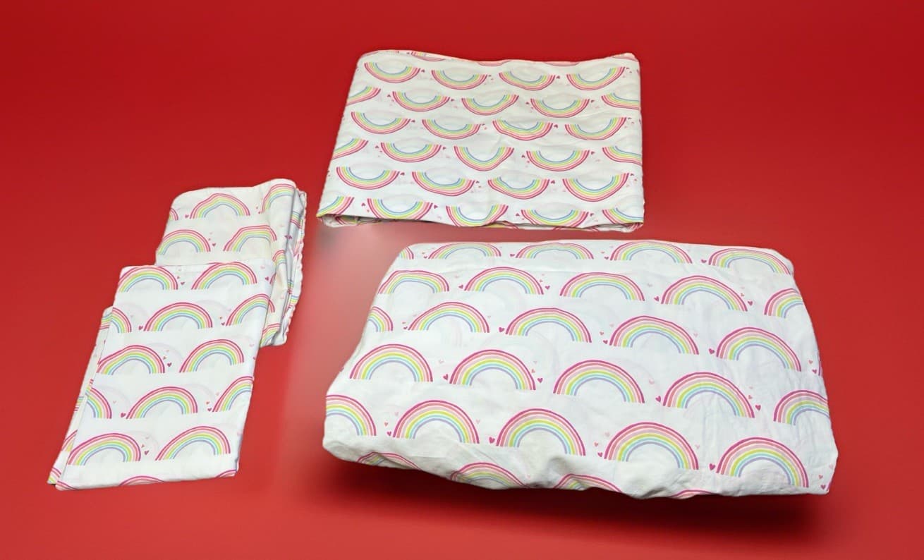 Pottery Barn Kids Pastel Rainbow Hearts Full Size Sheet Set