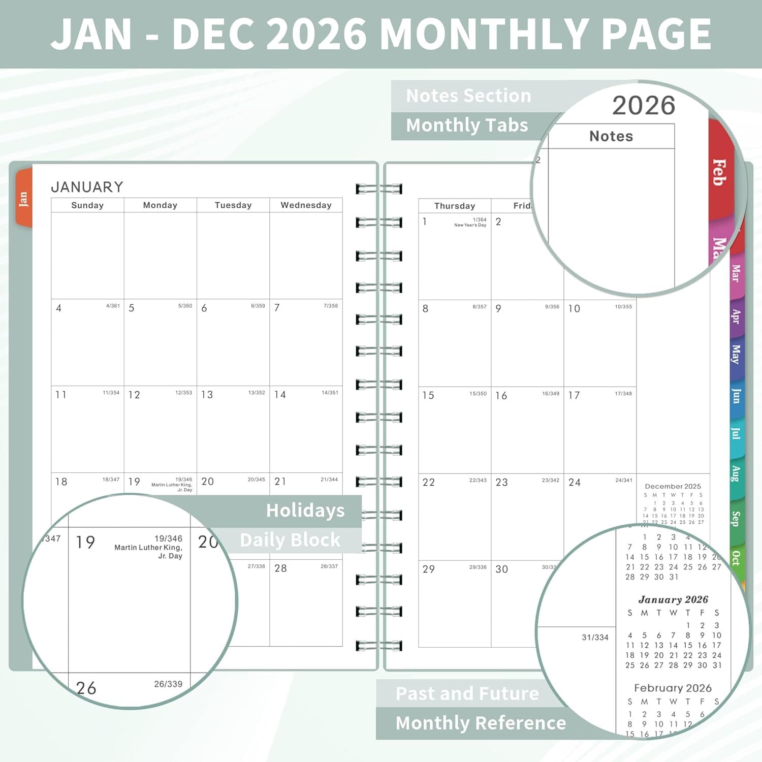 2026 Planner - 2026 Planner Weekly and Monthly from Jan. 2026 - Dec. 2026, Calen 4