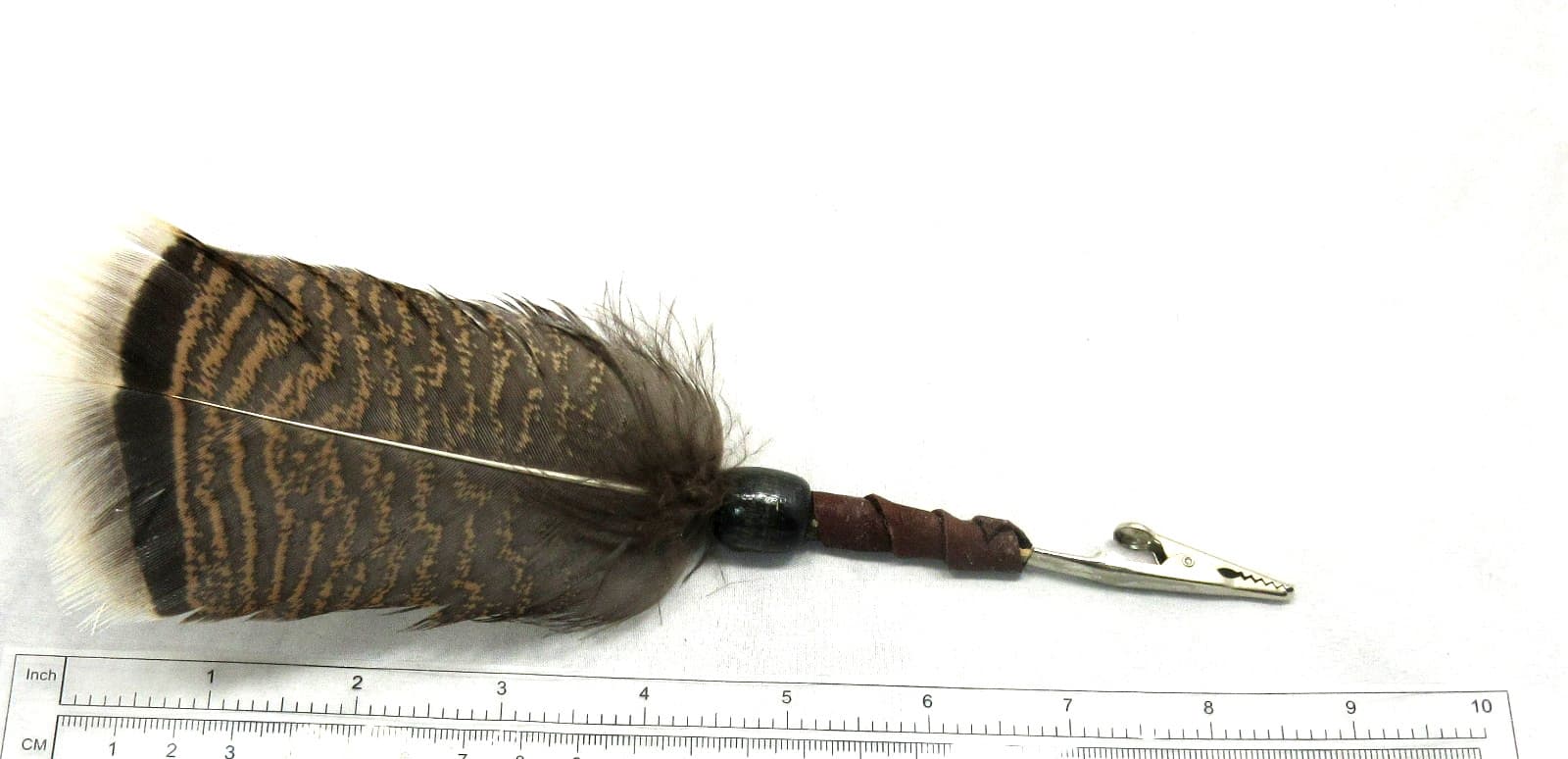 Native American Made Hair Feather/Hat Feather, Regalia Accessory  COA  #732B 3