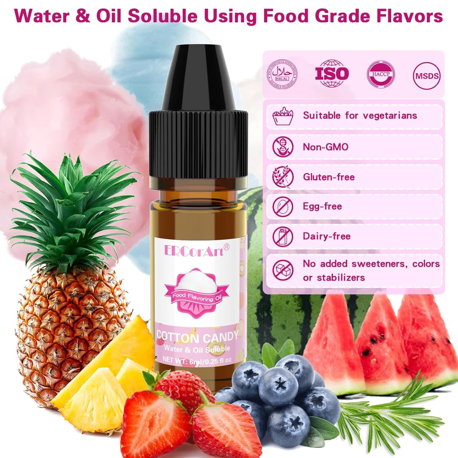 Food Flavoring Oil - Concentrated Candy Flavors, 6 Liquid Lip Gloss Flavoring 3