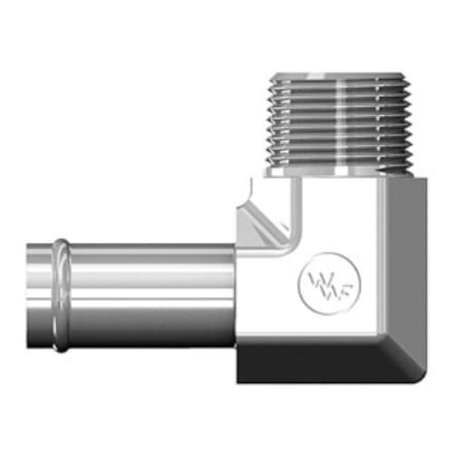 1/4" Beaded Hose Barb x 1/8" Male Pipe NPT 90° Steel Adapter 4501-04-02 5