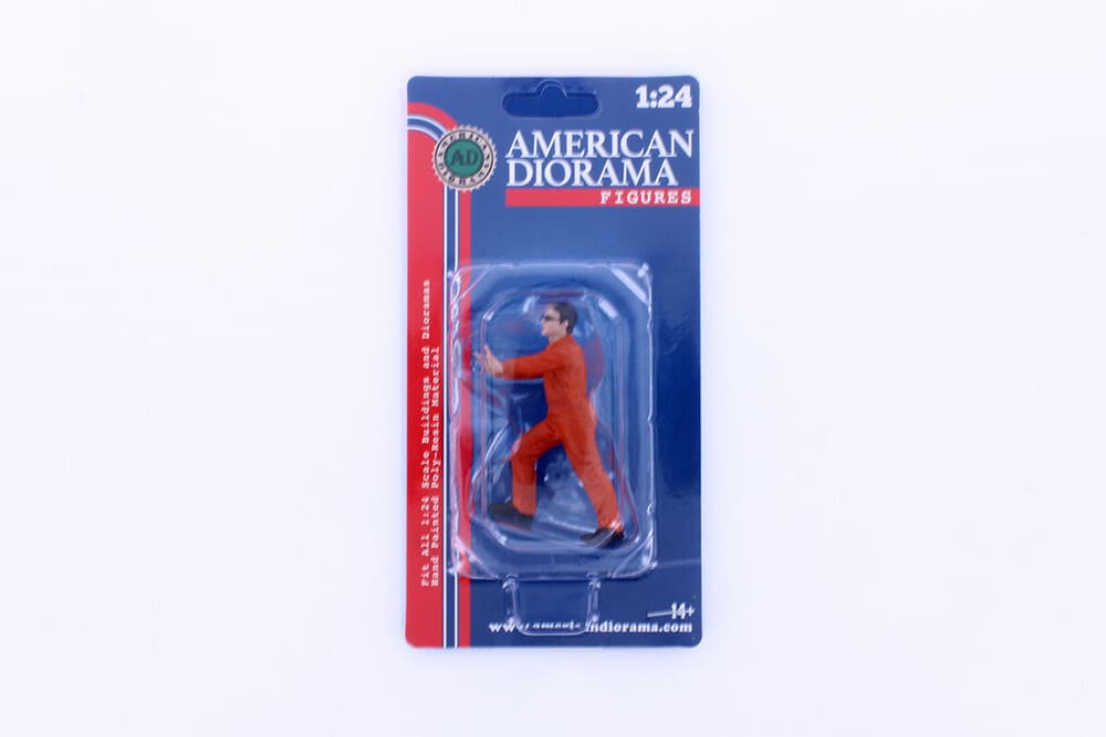 Ken Pushing Mechanic Orange American Diorama 1:24 Scale Figurine 3" Male Figure 2