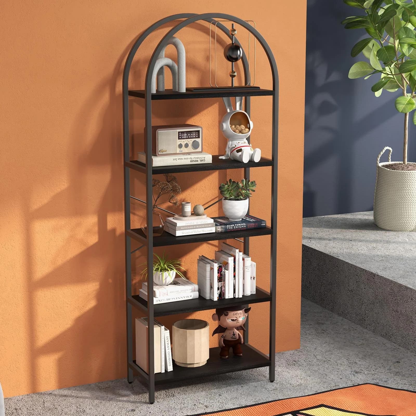 Modern 5-Tier Bookcase for Bedroom, Living Room 5