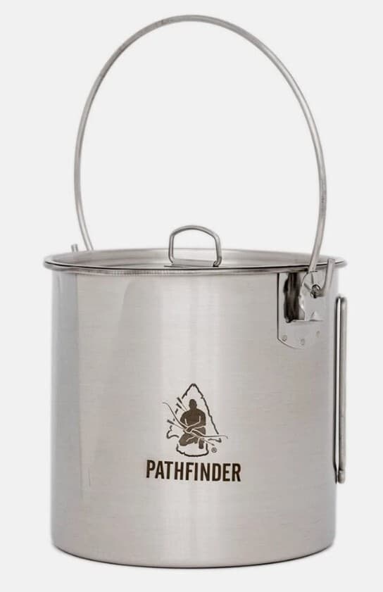 Pathfinder Stainless Steel Bush Pot and Lid Set (64 Ounce) New 4