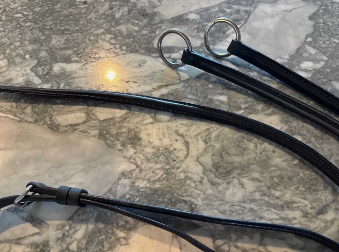 Vespucci Running Martingale with Neck Strap - Horse Size - Dark Brown 2