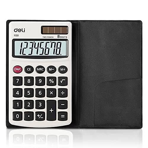 Calculator,  Standard Function Basic Calculators, Solar Battery Dual 1 Pack 2
