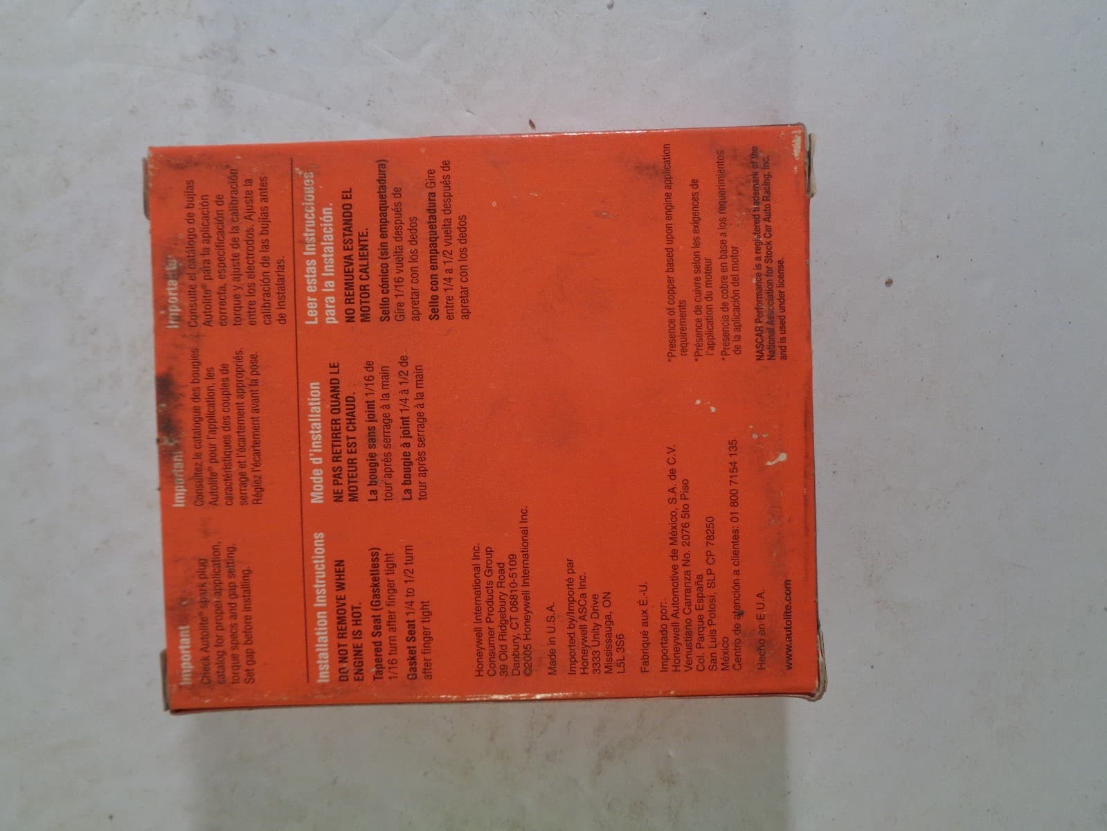 Autolite Spark Plugs 5245 Nascar Performance USA Box is Rough Unused Set of 4 2