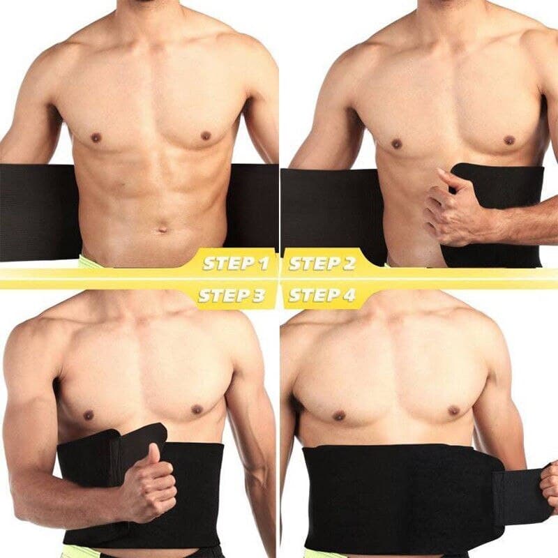Waist Trimmer Exercise Wrap Belt Burn Fat Weight Loss Body Shaper BT1 3