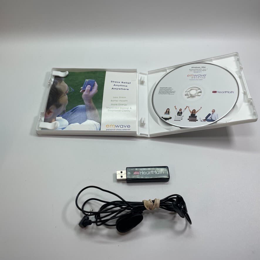 HeartMath emWave Desktop Hardware/Software (PC/Mac) System Pulse Sensor 4
