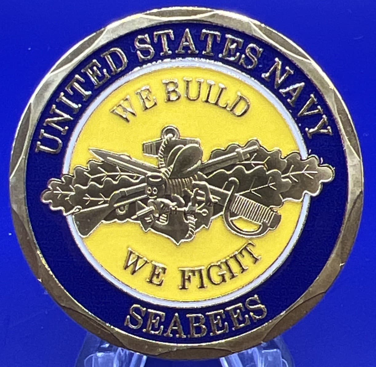 * US Navy Challenge Coin Seabee’s Can Do!! We Build We Fight Coin 2
