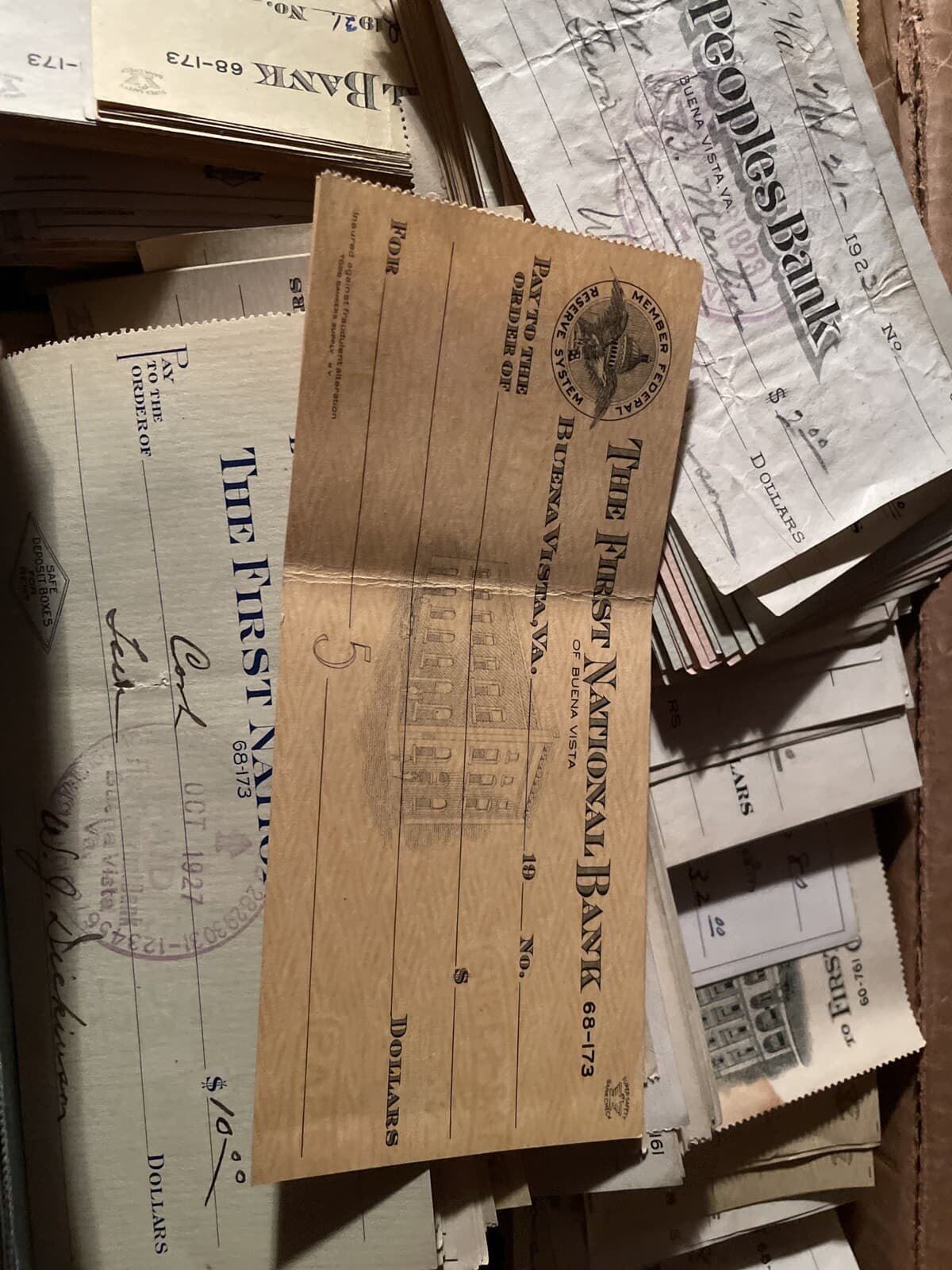 Lot Of 10 X old vintage checks RANDOM PULL 1800’s-1970’s 2