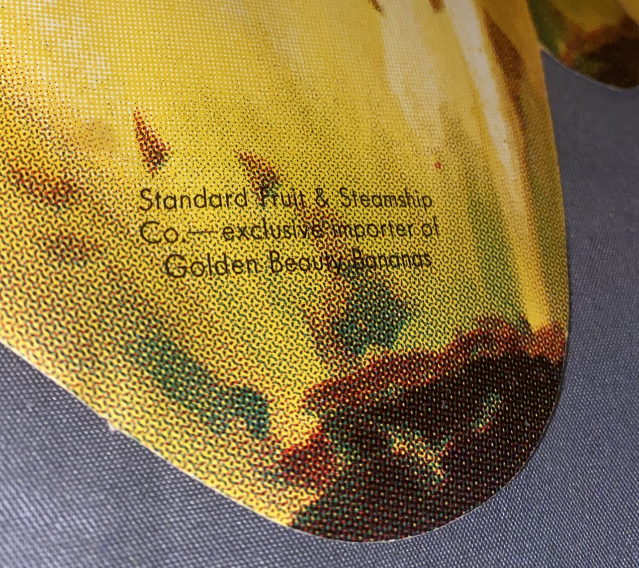 Auth VTG Bananas Poster Standard Fruit Steamship Co Grocery Display Ad Sign Prop 2