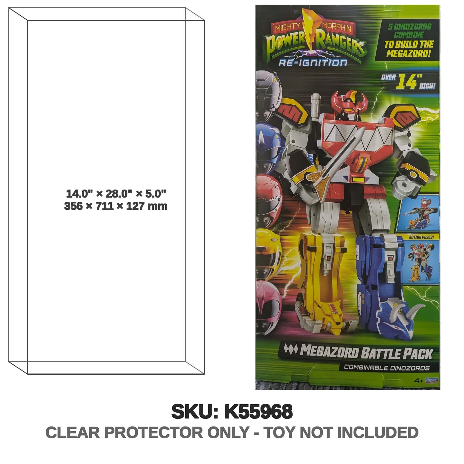 Protector For Power Rangers Reignition Megazord Battle Pack