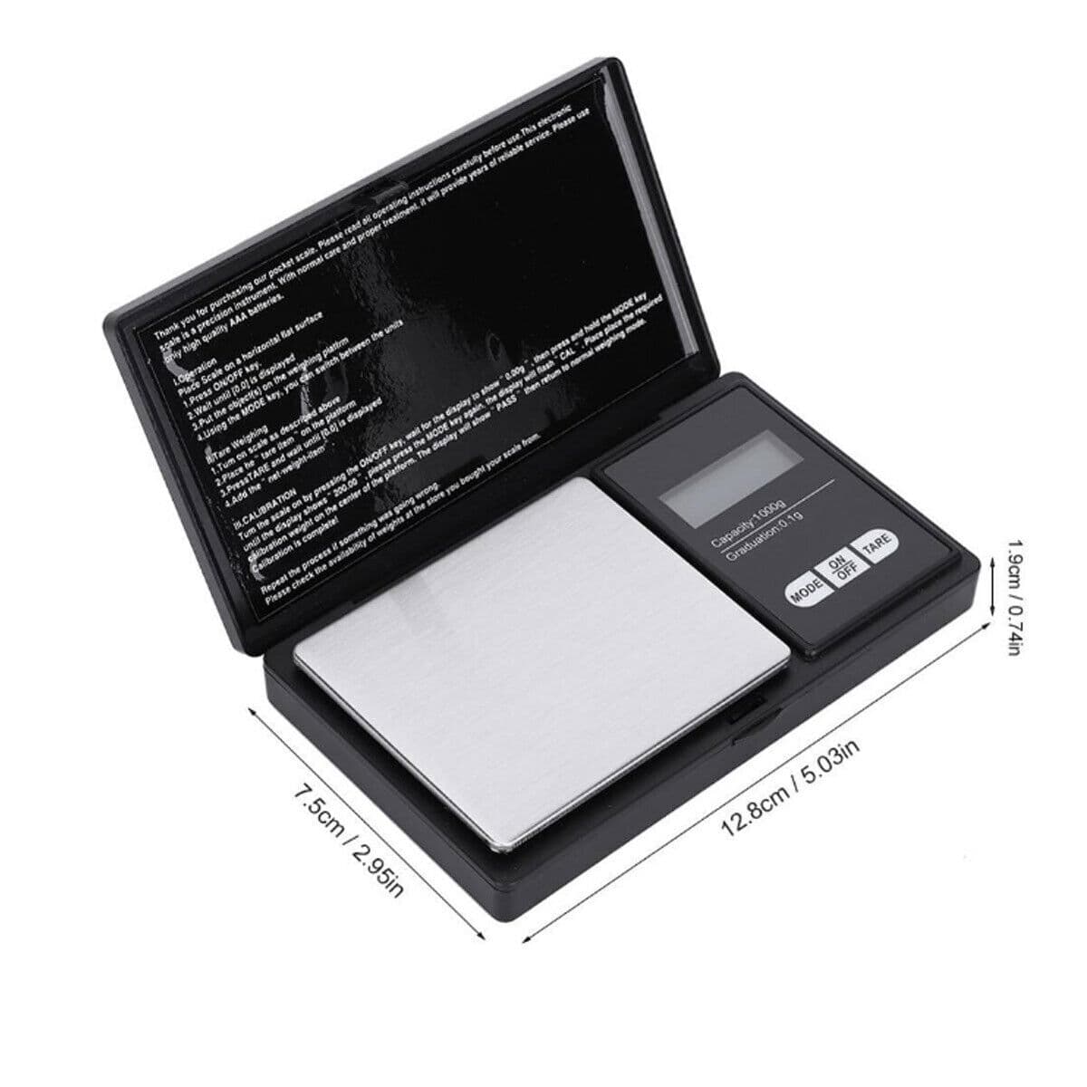 Digital Scale 1000g x 0.1g Jewelry Gold Silver Coin Gram Pocket Size Herb Grain 2