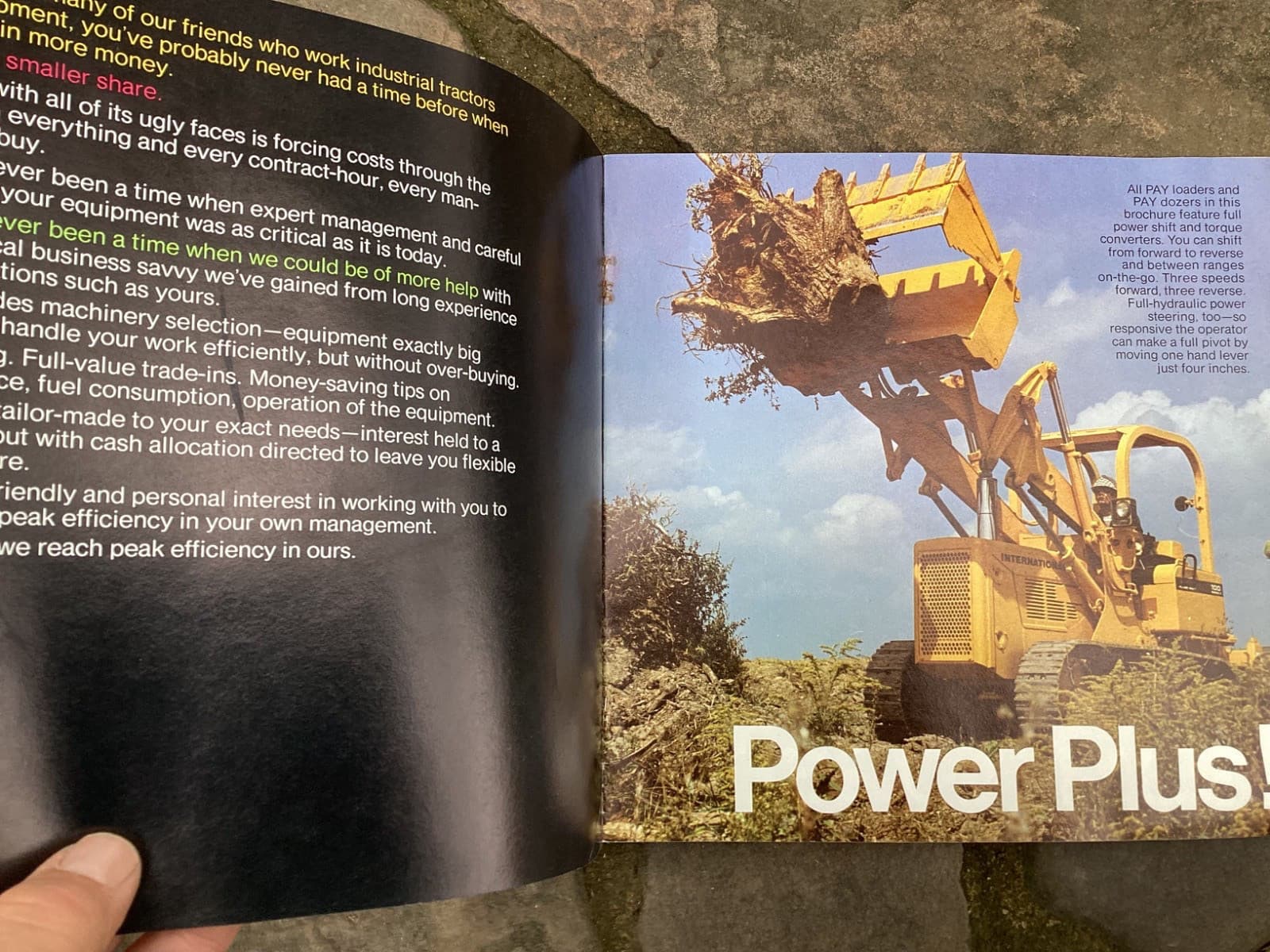 Rare Original IH International Harvester Track Stars TD-7E Pay Dozer Brochure 2