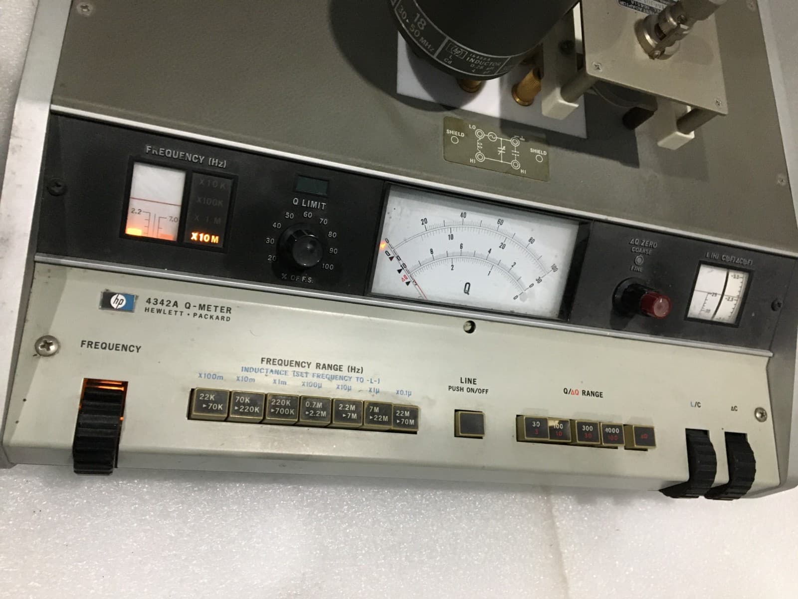 HP 4342A Q-METER 22 kHz to 70 MHz With Test Adapter and User Manual 3