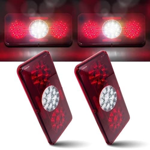 12V LED RV & Trailer Sealed Triple Tail Light – Surface Mount – 2-Pack (Aftermar 3